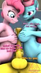  3d_(artwork) age_difference animal_genitalia animal_penis anthro balls big_breasts breast_play breasts collaborative collaborative_sex collaborative_titfuck dialogue digital_media_(artwork) equid equine equine_penis female friendship_is_magic genitals group group_sex hi_res husband_and_wife male male/female mammal married_couple mature_female mr._cake_(mlp) mrs._cake_(mlp) my_little_pony nude penis pinkie_pie_(mlp) senthaurekmern sex threesome titfuck trio 