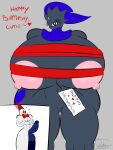  3:4 anthro belle_the_weavile_milf big_breasts big_penis black_body breasts duo english_text female genitals ghost gift hi_res huge_breasts male male/female mammal mustela mustelid musteline nintendo penis pok&eacute;mon pok&eacute;mon_(species) riku9797 spirit text true_musteline video_games weavile 