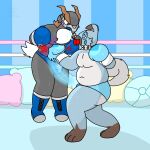 1:1 absurd_res alternate_version_at_source anthro belly_punching bodily_fluids boxing boxing_gloves clothing cobalion cum cum_in_clothing cum_in_underwear cum_through_clothing cum_through_underwear duo eagleknight23 eyewear fighting_ring generation_5_pokemon generation_7_pokemon genital_fluids glasses handwear hi_res impact_lines legendary_pokemon male male/male motion_lines nintendo pillow pokemon pokemon_(species) punch rockruff saliva slightly_chubby slightly_chubby_male speedo sport swimwear thefreshsig tongue tongue_out underwear uppercut wet wet_clothing wet_underwear