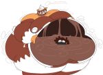 absurd_res anthro anthro_pred belly big_belly big_butt big_moobs butt candy chocolate chocolo_(kinky_nicky26) cracker dairy_products dessert digital_drawing_(artwork) digital_media_(artwork) duo eyeless eyes_closed eyewear food food_creature glass glasses goosig00ner hair hand_on_belly hand_on_own_belly hi_res huge_belly huge_moobs human human_prey imprint internal male male_anthro male_pred mammal marshmallow mask monster moobs morbidly_obese morbidly_obese_anthro morbidly_obese_male motion_lines multicolored_body navel nick_grey_(kinky_nicky26) nipples nude nude_anthro nude_male obese obese_anthro obese_male oral_vore overweight overweight_anthro overweight_male pseudo_hair s'more simple_background slime solo tail thick_thighs vore wearing_glasses whipped_cream white_background
