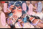  breasts censored commentary_request double_handjob drugged duel_monster evil_twin_lil-la fellatio gangbang group_sex handjob heart heart-shaped_pupils hetero kuroiwa_ruiko lil-la_(yu-gi-oh!) medium_breasts multiple_boys oral penis surrounded_by_penises symbol-shaped_pupils translation_request vaginal yu-gi-oh! 