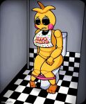 animated animated_gif animatronic anthro avian bathroom bib bird black_eyes black_sclera chicken clothed clothing clothing_around_legs diarrhea feces female five_nights_at_freddy's five_nights_at_freddy's_2 floor galliform hi_res implied_scat machine panties panties_around_legs panties_down partially_clothed phasianid pink_clothing pink_panties pink_underwear pooping pooping_in_toilet pupils robot robot_anthro scottgames sharp_teeth short_playtime sillynamie sitting sitting_on_toilet solo teeth toilet toilet_use toy_chica_(fnaf) underwear underwear_around_legs underwear_down white_eyes white_pupils yellow_body