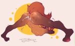  &lt;3 amber_(sverhnovapony) anthro ass_up blush bodily_fluids breasts brown_body butt canid canine canis claws cum cum_drip cum_in_pussy cum_inside cum_on_ground digital_media_(artwork) dripping feet female genital_fluids genitals hair hi_res jack-o&#039;_pose mammal nipples nude orange_body orange_hair orange_skin orange_tail pawpads paws pose pussy pussy_juice shaking simple_background small_breasts solo spread_legs spreading sverhnovapony tally_marks toe_claws toes wet wolf 