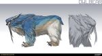 2026 3_toes absurd_res ambiguous_feral ambiguous_gender avian beak beak_closed bear bird black_markings black_talons blue_beak blue_body blue_feathers blue_tail colored company_name concept_art digital_drawing_(artwork) digital_media_(artwork) english_description english_text feather_markings feathers feet feral fur gradient_background grey_beak grey_body grey_eyes grey_feathers hi_res highguard_(game) light lighting mammal markings moonbruin_(highguard) mouth_closed multicolored_body multicolored_feathers nicholas_patrick_kelana official_art orange_eyes owl plumicorns pupils quadruped shaded side_view simple_background solo standing tail tan_body tan_feathers text toes ursine white_body white_fur