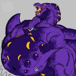1:1 absurd_res almost_fully_inside ambiguous_gender ambiguous_prey anaconda anacondrai anthro anthro_pred back_markings belly belly_markings big_belly boa_(snake) boinae chest_gem chest_markings digital_drawing_(artwork) digital_media_(artwork) fangs forehead_gem forked_tongue gem grey_background hand_imprint hand_in_mouth hand_on_belly hand_on_own_belly hand_on_throat hi_res huge_belly human human_prey imprint kinky_nicky26 lego male male_anthro male_pred mammal markings motion_lines multicolored_body multicolored_scales multiple_prey muscular muscular_anthro muscular_male navel neck_bulge ninjago nude nude_anthro nude_male number number_on_body open_mouth oral_vore prey_count pythor_(ninjago) red_sclera reptile scales scalie serpentine serpentine_(ninjago) sharp_teeth simple_background sketch skull_symbol snake solo squirming struggling struggling_prey swallowing teeth tongue vore