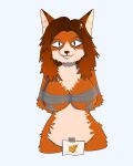 4:5 absurd_res anthro big_breasts bound breasts brown_hair canid canine caricature cheese dairy_products female food fox fur hair hi_res looking_at_viewer mammal maryana_bezuhla meme miriznik orange_body orange_fur politics satire sign simple_background smile solo tape white_background wide_eyed