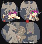 animal_genitalia anthro big_penis biped bodily_fluids breasts claws clothed clothing comic cum cum_drip cum_in_mouth cum_in_vagina cum_inside cum_on_belly cum_on_body cum_on_breasts cum_on_chest defeat_sex defeated despair dominant dominant_male dripping duo elemental_creature erection esmeralda_(runicknight) evil_grin female female_penetrated female_raped fleshlight_position forced forced_vaginal gameplay_mechanics gargoyle genital_fluids genitals group gui health_bar helpless hi_res horn inanimate_transformation large_penetration larger_anthro larger_dom larger_male lizard male male/female male_penetrating male_penetrating_female male_rape male_raping_female masturbation membrane_(anatomy) membranous_wings mineral_fauna multiple_images multiple_scenes penetration penile penile_penetration penis penis_in_vagina petrification pulsefailure quick_time_event rape reptile rock rock_creature scalie sex sheath size_difference small_breasts smaller_anthro smaller_female smaller_penetrated smaller_raped smile stepping_on_head tail thick_tail tongue tongue_out topless topless_female torn_clothing torso_grab transformation transformation_sequence vaginal vaginal_penetration wings