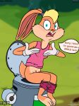 anthro apology being_watched bottomwear bottomwear_down camping clothed clothing crotch_tuft explanation female forest forest_background hi_res lagomorph leporid lola_bunny looking_at_another looney_tunes mammal nature nature_background panties panties_down pants pants_down partially_clothed plant pooping portapotty potty pubes public public_exposure rabbit sitting sitting_on_toilet solo thedispenser69 toilet toilet_paper toilet_use tree tuft underwear underwear_down walk-in warner_brothers
