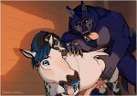 anal animal_genitalia animal_penis anthro anthro_on_feral barn bestiality biped black_body black_fur black_hair black_mane blue_body blue_eyes blue_fur blue_hair blue_mane bodily_fluids breath canid canine canis claws connemara_pony dominant dominant_male drooling duo equid equine equine_genitalia equine_penis eyeshadow feral feral_penetrated fur genitals hair horse interspecies larger_anthro larger_male leopard_spots lipstick looking_at_viewer looking_pleasured makeup male male/male male_on_feral mammal mane mythological_canine mythological_creature mythology panting penetration penis pony saliva sex shaved silverfang size_difference skittles smaller_feral smaller_male spots submissive submissive_male tan_body tan_skin tongue tongue_out werecanid werecanine werecreature werewolf white_body white_fur wolf wolfywetfurr_(artist) yellow_eyes