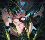  1girl 1other ambriel_(arknights) arknights bar_censor barefoot bestiality breasts censored choker commission completely_nude hair_ornament hairclip highres infection_monitor_(arknights) large_breasts long_hair mon3tr_(arknights) mon3tr_(summon)_(arknights) monster navel nipple_piercing nipples nude piercing pink_eyes pink_hair pixiv_commission sex sex_from_behind soles solo_focus spread_legs stomach_bulge toes tongue vaginal xiaomai_guozhi zoophilia 