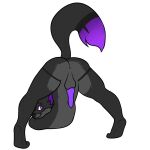  1:1 alpha_channel animal_genitalia anthro anus backsack balls butt canid canine fox fur_dye genitals glowing glowing_eyes glowing_genitalia glowing_tail hi_res jack-o&#039;_pose male mammal penis pose psychoyamada slinx slinx_(character) solo 