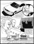 anthro bald balding car carrier chris_fischer dialogue dr._snow_(chris_fischer) dust english_text group hi_res human male mammal monochrome mouse murid murine pavilion plant rodent steering_wheel text tree vehicle water
