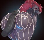  absurd_res anthro balls big_butt black_body black_fur blazethefox bodily_fluids butt cum cum_on_butt disembodied_penis fur genital_fluids genitals hair hi_res male male/male nintendo nude penis pok&eacute;mon pok&eacute;mon_(species) red_hair video_games zoroark 