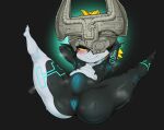  anus black_background bodily_fluids censored cham22 female genitals humanoid midna nintendo not_furry pussy short_stack simple_background spread_legs spreading sweat the_legend_of_zelda twili twilight_princess video_games 