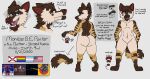  2021 ambiguous_gender andromorph anthro athletic big_butt blue_eyes brown_body brown_fur butt curvy_figure english_text florida_flag fur hi_res hourglass_figure hyaenid information_box intersex judas_priest kibbleztheyeen lgbt_pride looking_at_viewer looking_away mammal mbti model_sheet parker_(kibbleztheyeen) pawpads pink_floyd pink_tongue pride_colors rainbow rainbow_(band) rainbow_flag rainbow_pride_flag rainbow_symbol red_nose smile smirk solo stars_and_stripes striped_hyena tan_body tan_fur text the_dark_side_of_the_moon_(album) thick_thighs tongue trans_(lore) trans_man_(lore) transgender_pride_colors united_states_of_america wide_hips yellow_body yellow_fur 