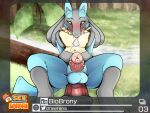  4:3 absurd_res anal anal_masturbation anal_penetration animal_dildo animal_genitalia animal_penis animal_sex_toy anthro arousal aroused balls biobrony biped blue_body blue_fur blush canid canine canine_penis dildo dildo_in_ass dildo_insertion dildo_sitting equine_dildo erection forest front_view fur genitals grass hi_res log logo looking_at_viewer lucario male mammal masturbation nature nintendo nude open_mouth outside penetration penis penis_towards_viewer photo picture_frame plant pok&eacute;mon pok&eacute;mon_(species) pok&eacute;mon_snap sex_toy sex_toy_in_ass sex_toy_insertion sitting solo spikes tan_body tan_fur text tree video_games wood 