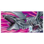  1boy belt black_pants black_shirt blue-eyes_white_dragon brown_hair coat commentary_request dragon dragon_wings duel_monster highres kaiba_seto male_focus official_art open_mouth pants shirt short_hair shouting takahashi_kazuki white_coat wings yu-gi-oh! 