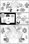  2:3 abigail_(redboard) absurd_res amazon_position anthro anthro_penetrated anus butt comic dialogue dragon english_text female female_penetrated hi_res human human_on_anthro human_penetrating human_penetrating_anthro interspecies male male/female male_penetrating male_penetrating_female mammal monochrome penetration penile penile_penetration penis_in_pussy redboard sex text vaginal vaginal_penetration 