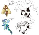  2girls ahegao animal_ears black_eyes blue_one-piece_swimsuit commentary_request digimon digimon_(creature) digimon_frontier female_orgasm gycjdlm helmet light_blush looking_at_viewer lopunny monster_girl multiple_girls multiple_orgasms one-piece_swimsuit open_mouth orgasm pokemon pokemon_(creature) portrait rabbit_ears ranamon reference_inset steaming_body swimsuit tongue tongue_out white_eyes 