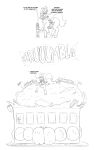 2026 absurd_res after_vore belly big_belly breasts building centaur clothing digestion digestion_noises english_text equid equid_taur european_mythology female female_pred frakass greek_mythology group hand_imprint hi_res huge_belly human humanoid_taur hyper hyper_belly imprint mammal mammal_taur mass_vore monochrome multiple_prey mythology shirt speech_bubble taur taur_pred text topwear unwilling_prey vore