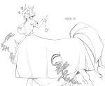 abdominal_bulge after_vore belly big_belly big_breasts breasts calling_for_help centaur clothing digestion digestion_noises duo equid equid_taur european_mythology female female_pred greek_mythology hi_res huge_belly huge_breasts humanoid_taur licking licking_lips licking_own_lips mammal mammal_taur mythology onomatopoeia rasha_(artist) shirt side_view simple_background sound_effects taur taur_pred text tongue tongue_out topwear unwilling_prey vore white_background