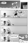 2026 4_eyes 6_legs absurd_res accessory ambiguous_feral ambiguous_gender andre_(cuchuflin) arachnid arthropod bed beverage biped braided_hair braided_ponytail cast clothed clothing comic cuchuflin dialogue digital_drawing_(artwork) digital_media_(artwork) drugs duo english_text fake_ears female female_(lore) female_human feral furniture generation_2_pokemon greyscale hair hair_accessory hairband hi_res holding_beverage holding_glass holding_object human humanoid male male_humanoid mammal monochrome multi_eye nintendo nude on_bed pills pokemon pokemon_(species) ponytail speech_bubble spinarak spinny_(cuchuflin) talking_to_another tamara_kazamoto text wounded