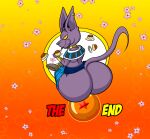  animal_humanoid anthro beerus big_butt butt clothed clothing digital_media_(artwork) domestic_cat dragon_ball dragon_ball_super english_text felid feline felis from_behind_position hairless hairless_cat huge_butt human humanoid looking_at_viewer male mammal nobody147 nude sex simple_background solo text 