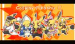  :< :3 ;3 @_@ black_hat black_shoes blue_dress blunt_bangs bonnet book bow braid brown_hair character_name closed_eyes closed_mouth clothed_pokemon coke-bottle_glasses commentary_request cosplay_pikachu dot_nose dress drop_shadow eyelashes full_body fur-trimmed_jacket fur_trim glasses gloves hat heart heart_print holding holding_book holding_microphone idol_clothes jacket lab_coat letterboxed microphone mortarboard no_humans one_eye_closed open_book open_clothes open_jacket open_mouth orange_background orange_mask outline pikachu pikachu_belle pikachu_libre pikachu_phd pikachu_pop_star pikachu_rock_star pink_bow pink_shoes pink_skirt pokachuu poke_ball poke_ball_(basic) poke_ball_theme pokemon pokemon_(creature) pokemon_focus red_jacket red_shoes round_eyewear shoes sitting skirt standing star_(symbol) white_gloves white_jacket white_outline white_shoes wrestling_mask wrestling_outfit 