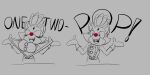 2:1 anthro big_breasts blaze_the_cat breasts clown clown_costume clown_nose domestic_cat fake_breasts felid feline felis female mammal nervous nervous_look nervous_smile pop_(sound_effect) rougethedaisy sega small_breasts solo sonic_the_hedgehog_(series) suspenders