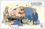 2024 accessory ambiguous_gender bucket clothed clothed_feral clothing container david_pope dennis_richardson domestic_pig drunk eating_money english_text eyewear female feral glasses group holding_briefcase holding_bucket holding_container holding_object human lips male mammal necktie peter_dutton political_cartoon politics size_difference sleeping sound_effects speech_bubble substance_intoxication suid suine suit sunglasses sus_(pig) text thick_lips trough vowelless vowelless_sound_effect zzz