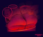 2025 anthro artist_name big_butt bodily_fluids bottom_heavy butt dark_hair demon digital_drawing_(artwork) digital_media_(artwork) doritoderg english_text fur hi_res huge_butt huge_hips hyper hyper_butt hyper_hips imp love_handles male musk portal presenting presenting_hindquarters red_body red_fur sharp_teeth smile smiling_at_viewer solo steam summoning_circle sweat sweaty_butt tail talking_to_viewer teeth text thin_tail wide_hips