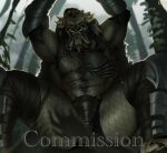 abs alien armwear biceps clothing dreadlocks fangs fishnet_armwear fishnet_clothing fishnet_legwear hi_res humanoid legwear male mandibles muscular muscular_humanoid muscular_male pecs predator_(franchise) pseudo_hair scales teeth underwear wiceshezz yautja