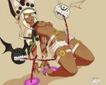  bdsm bondage bound female guilty_gear human kneeling lucifero mammal narrowed_eyes ramlethal_valentine rope solo valentine_(guilty_gear) wight-troox 