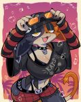 2026 absurd_res anthro big_breasts big_ears bottomwear bra breasts calico_cat claws clothed clothed_female clothing collar cute_fangs digital_media_(artwork) domestic_cat epic_games eyewear eyewear_on_head fangs felid feline felis female fortnite hat headgear headwear hi_res hotpants long_sleeves looking_at_viewer mammal meow_skulls metalhead_meow_skulls shorts small_waist solo spiked_collar spikes sunglasses sunglasses_on_head teeth underwear wearing_sunglasses wide_hips wolfang_fh yellow_eyes