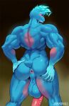  amphibian anthro anus back_muscles backsack balls big_balls big_muscles big_penis butt frog genitals gimmemysmokes hi_res huge_balls huge_penis male muscular muscular_anthro muscular_male penis saggy_balls solo spread_butt spreading 