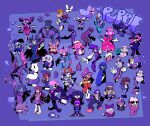  6+boys 6+girls a_hat_in_time absurdres amethyst_(steven_universe) among_us arthropod_girl blackberry_cookie blaze_the_cat bonzibuddy bugsnax cat_girl chowder_(character) chowder_(series) cleft_chin color_connection colored_skin cookie_run cookie_run:_ovenbreak crewmate_(among_us) crossover crowberry_cookie darnell_(newgrounds) dc_comics deltarune dimentio doki_doki_literature_club double_v dr._andonuts ed_(tonic_trouble) ellisbros enchantress_(shovel_knight) english_text enid_(ok_k.o.!) ernesto_boxman escargon five_nights_at_freddy's floofty_fizzlebean forehead_jewel freedom_planet furry furry_female gem_(steven_universe) gengar genie ghost hairband hat hat_kid heart hex_maniac_(pokemon) hex_maniac_(pokemon_xy) highres jester jester_cap jevil kirby:_planet_robobot kirby:_right_back_at_ya! kirby_(series) large_nose looking_at_viewer mario_&amp;_luigi:_partners_in_time mario_&amp;_luigi_rpg mario_(series) marx_(kirby) max_profitt_haltmann messy_hair metroid michael_afton microsoft_windows monkey mother_(series) mother_2 muffet multiple_boys multiple_crossover multiple_girls nights_(character) nights_into_dreams numberjacks ok_k.o.!_let's_be_heroes one_(numberjacks) original overalls paper_mario:_the_thousand-year_door paper_mario_(series) pico_(newgrounds_series) pikmin_(creature) pikmin_(series) pink_nose pirate_costume pirate_hat poke_ball poke_ball_(basic) pokemon pokemon_(creature) pokemon_x_and_y princess_shroob purple_(among_us) purple_background purple_hairband purple_overalls purple_pikmin purple_skin purple_theme radiation's_halloween_hack raven_(dc) rayman rayman_(series) reptile_girl ridley risky_boots sash_lilac shantae shantae_(series) shovel_knight sonic_(series) spider_girl steven_universe super_paper_mario susie_(deltarune) teen_titans tonic_trouble toriel undertale utdr_(toby_fox) v vivian_(paper_mario) waluigi william_afton windows_xp yuri_(doki_doki_literature_club) 