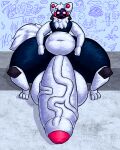 2026 4:5 anatoly_genghis_khan antennae_(anatomy) anthro balls belly big_balls big_belly big_penis black_thighs colored digital_drawing_(artwork) digital_media_(artwork) fluffy foreskin fur g-khan genitals glans hi_res huge_balls huge_penis huge_thighs hyper hyper_balls hyper_genitalia hyper_penis hyper_thighs looking_at_viewer machine male neck_tuft nude paint.net_(artwork) penis protogen protogen_visor red_glans shaded signature sitting slightly_chubby solo thick_thighs tuft vein veiny_penis white_body white_fur white_tuft