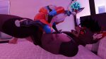 16:9 anthro bent_legs canid canine canis cryx_(cryxdafloof) cryx_the_fox duo feet_on_bed fleshlight_position fox hand_on_chest hi_res holding_hips holding_partner lewd_face male male/male male_penetrated male_penetrating male_penetrating_male mammal open_mouth penetration resting_legs sex side_view size_difference smaller_penetrated spread_legs spreading thrusting_up tongue tongue_out widescreen winterpaw_canine wolf