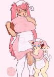 apron audino big_penis blush bodily_fluids breasts clothed clothed_humanoid clothing dalipuff digital_media_(artwork) dripping female flaccid foreskin freckles generation_5_pokemon genital_fluids genitals gynomorph gynomorph/female hat headgear headwear hi_res human humanoid intersex intersex/female interspecies mammal nintendo nipples_visible_through_clothing nurse_clothing nurse_hat nurse_headwear nurse_uniform penis penis_under_skirt pokemon pokemon_(species) pokephilia precum precum_drip timpani_(dalipuff) twintails_(hairstyle) uniform