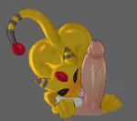  ampharos anthro big_penis blush butt duo fellatio female genitals hi_res holaxes human humanoid licking male male/female mammal nintendo oral penile penis penis_lick pok&eacute;mon pok&eacute;mon_(species) raised_tail sex tongue tongue_out video_games 