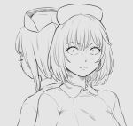  2girls back-to-back breasts closed_eyes commentary_request constricted_pupils crying frown greyscale hat kurokawa_(sakusei_byoutou) large_breasts lineart mochizuki_(sakusei_byoutou) monochrome multiple_girls nurse nurse_cap sakusei_byoutou shakkiripon streaming_tears tears 