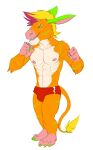  2019 3_toes 4_fingers abs anthro arm_tuft asinus athletic athletic_anthro athletic_male barefoot belly biceps big_pecs bristol claws clothed clothed_anthro clothed_male clothing colored deltoids digital_drawing_(artwork) digital_media_(artwork) donkey ear_tuft elbow_tufts equid equine facial_markings feet fingers fist flat_colors front_view full-length_portrait fur green_arms green_claws green_ears green_eyes green_face green_legs green_markings green_stripes green_tail half-closed_eyes head_markings humanoid_hands male male_anthro mammal markings multicolored_body multicolored_face multicolored_fur multicolored_pseudo_hair multicolored_tail narrowed_eyes nipples open_mouth open_smile orange_arms orange_body orange_face orange_fur orange_legs orange_neck orange_tail pecs pink_face pink_feet pink_fingers pink_hands pink_nipples pink_pseudo_hair pink_toes plantigrade portrait pseudo_hair quads red_briefs serratus simple_background skimpy smile solo standing striped_arms striped_face striped_legs striped_markings striped_tail stripes tail_markings toes topless topless_anthro topless_male tuft two_tone_arms two_tone_briefs two_tone_legs two_tone_neck two_tone_pseudo_hair white_background white_belly white_body white_briefs white_chest white_face white_fur white_neck wrestling_briefs yellow_pseudo_hair yellow_tail 