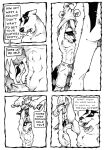  anthro athletic athletic_anthro athletic_male backsack badger balls bdsm belly_tuft biped bondage bottomwear bound bulge butt cheek_tuft clothing comic concerned dialogue duo ears_back english_text eye_contact facial_tuft fur genitals greyscale head_tuft imminent_sex k-9 lifting_another looking_at_another male male/male mammal markings monochrome mustelid musteline navel onomatopoeia open_mouth pecs pivoted_ears procyonid raccoon shirt shorts size_difference smile sound_effects speech_bubble striped_body striped_fur striped_markings striped_tail stripes surprise suspended_in_midair tail_markings teeth text tied_shirt topwear traditional_media_(artwork) tuft undressing_another 