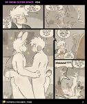  2021 absurd_res anthro beez blush comic dialogue duo english_text hi_res inside male male/male mammal nude patreon patreon_logo sitting smile standing text url 