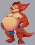  2019 3_toes anthro arm_markings balls_outline barefoot belly big_belly big_bulge big_calves big_ears big_eyes big_muscles blue_speedo bristol brown_arms brown_body brown_feet brown_fingers brown_fur brown_hands brown_legs brown_markings brown_pupils brown_toes bulge chua claws clothed clothed_anthro clothed_male clothing colored detailed_bulge digital_drawing_(artwork) digital_media_(artwork) ear_tuft ears_outwards eyebrows facial_markings fan_character feet full-length_portrait fur genital_outline grey_background gusho half-closed_eyes hand_on_leg hand_on_stomach head_markings head_tuft hi_res huge_biceps huge_calves huge_deltoids huge_muscles huge_pecs huge_quads huge_triceps hyper hyper_belly inner_ear_fluff leg_markings looking_down male male_anthro mammal markings mask_(marking) morbidly_obese morbidly_obese_anthro morbidly_obese_male multicolored_body multicolored_fur multicolored_legs muscular muscular_anthro muscular_male narrowed_eyes nipples obese obese_anthro obese_male open_mouth open_smile orange_arms orange_body orange_eyebrows orange_eyes orange_fur orange_legs orange_pseudo_hair orange_tail overweight overweight_anthro overweight_male pink_mouth pink_nipples pink_nose pink_tongue pivoted_ears plantigrade portrait pseudo_hair pupils shaded simple_background smile socks_(marking) solo speedo speedo_only standing swimwear tan_belly tan_chest tan_legs tan_markings tan_tail thick_neck three-quarter_view toes tongue topless topless_anthro topless_male tuft two_tone_arms two_tone_tail white_claws wildstar 