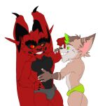  2019 2_horns 4_fingers abs anthro anthro_on_anthro arm_tuft athletic athletic_anthro athletic_male belly biceps big_ears big_horn big_pecs big_quads black_belly black_body black_chest black_claws black_face black_fur black_horn black_neck black_nose black_scales black_spots briefs briefs_only bristol brown_arms brown_body brown_ears brown_fingers brown_fur brown_hands brown_markings brown_pseudo_hair brown_spots brown_stripes bulge butt cheek_tuft chin_tuft claws clothed clothed_anthro clothed_male clothing colored deltoids digital_drawing_(artwork) digital_media_(artwork) dragon duo ears_outwards elbow_tufts eye_contact eyebrows facial_markings facial_scales facial_tuft fan_character fingers flat_colors flexing flexing_bicep flirting fluffy_ears front_view fur green_briefs green_eyes green_pseudo_hair grey_briefs grin hand_on_arm hand_on_hip hand_on_stomach happy head_horn head_markings head_tuft horn humanoid_hands hybrid ikes_(bristol) league_of_legends long_ears looking_aside looking_at_another looking_at_partner male male/male male_anthro mammal markings mask_(marking) multicolored_ears multicolored_pseudo_hair muscular muscular_anthro muscular_male open_mouth open_smile orange_eyes pecs pink_inner_ear pivoted_ears portrait pseudo_hair raised_hand red_arms red_body red_ears red_face red_fingers red_fur red_hands red_inner_ear red_legs red_neck red_sclera red_wings riot_games scale_eyebrows scales sharp_teeth short_anthro short_male simple_background skimpy smile spots spotted_face standing striped_arms striped_ears stripes tan_arms tan_back tan_belly tan_body tan_butt tan_chest tan_ears tan_face tan_fur tan_legs tan_markings tan_neck tan_stripes teeth three-quarter_portrait topless topless_anthro topless_male triceps tuft two_tone_arms two_tone_ears two_tone_face two_tone_neck two_tone_pseudo_hair underwear video_games white_background white_claws wing_claws wings yordle 