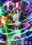  2boys acceldriver animification commentary_request compound_eyes copyright_name cowboy_shot doubledriver k2_shokai kamen_rider kamen_rider_accel kamen_rider_double kamen_rider_double_(cyclonejokerxtreme) kamen_rider_w l_hand looking_at_viewer male_focus multiple_boys pointing pointing_at_viewer rider_belt tokusatsu twitter_username xtreme_memory 
