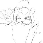  1:1 akunim animated anthro blizzard_entertainment clothed clothing eating female fur hair leaf li_li_stormstout mammal open_mouth pandaren ponytail short_playtime solo ursid video_games warcraft young 