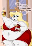  animaniacs anthro beverage clothing dialogue female mammal minerva_mink mink mustelid musteline obese overweight professordoctorc solo true_musteline warner_brothers 