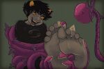  3:2 5_toes black_eyes black_hair bound feet feet_tied foot_fetish grey_body hair hi_res homestuck humanoid humanoid_feet karkat_vantas male ms_paint_adventures not_furry signature soles solo tickle_fetish tickle_torture tickling tickling_feet toes torture wanderer1988 webcomic yellow_sclera 